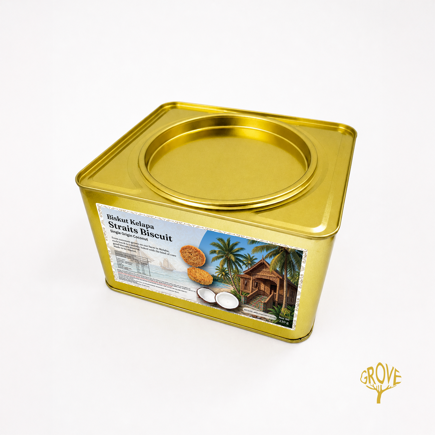 Straits Coconut Biscuits – 230g Gift Tin